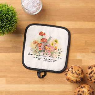 Lamentations 3:23 His Mercies New Every Morning  Pot Holder