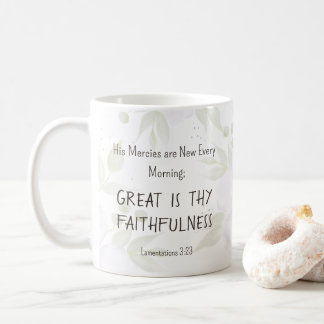 Lamentations 3:23  Religious Inspirational Quote Coffee Mug
