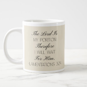 Lamentations 3:24 Hope Bible Verse Mug