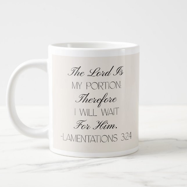 Lamentations 3:24 Hope Bible Verse Mug  (Left)
