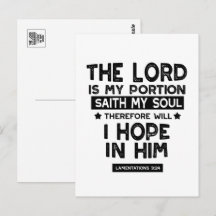 Lamentations 3:24 The Lord is My Portion Quotes