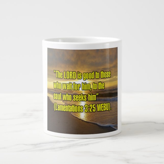 Lamentations 3:25 WEBU Mug (Front)