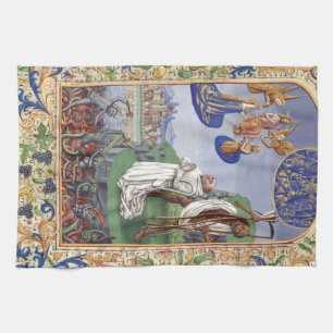 Lamentations de saint Bernard Tea Towel