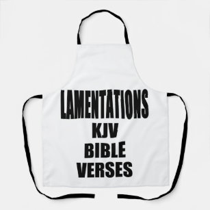 Lamentations KJV Bible Verse Apron