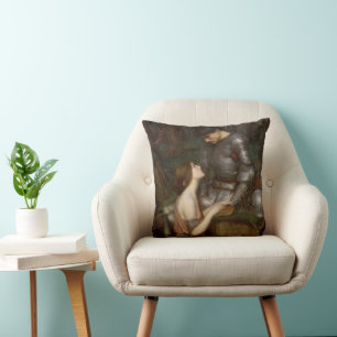 Lamia and the Soldier by John William Waterhouse Cushion