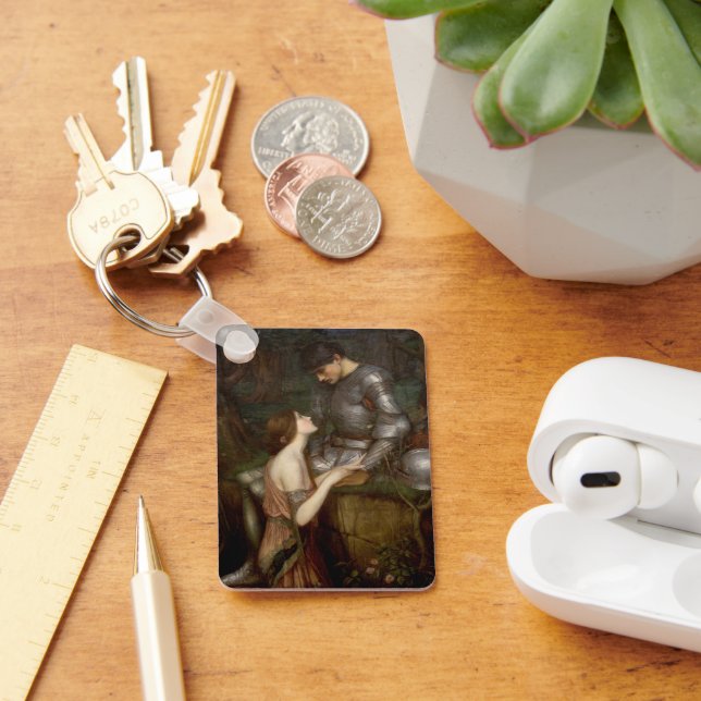 Lamia and the Soldier by John William Waterhouse Key Ring (Desk)