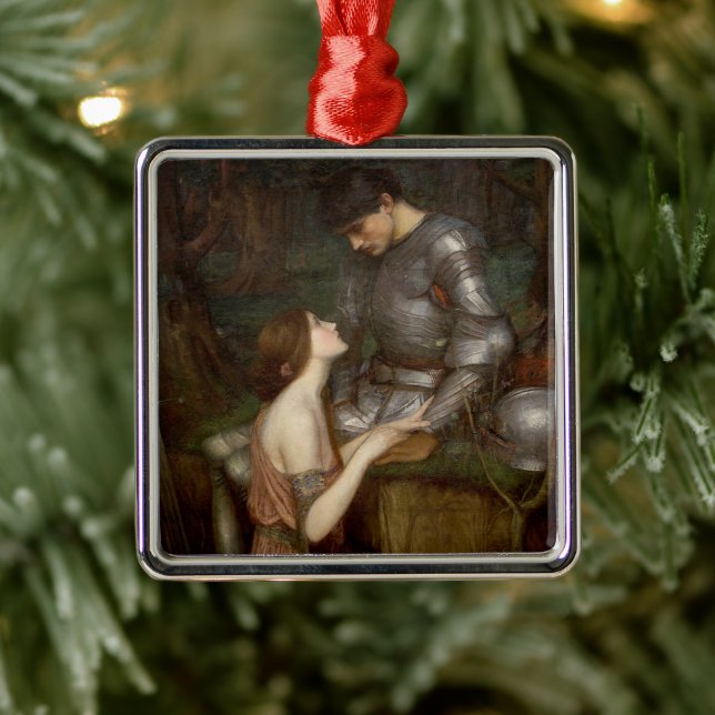 Lamia and the Soldier by John William Waterhouse Metal Ornament (Tree)