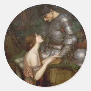 Lamia by John William Waterhouse Classic Round Sticker