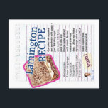 Lamington Recipe Postcard<br><div class="desc">Lamington Recipe and History</div>
