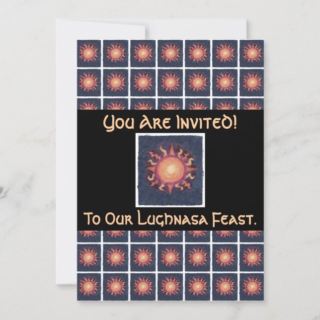Lammas/Lughnasa Sun Harvest Pagan Invitation (Front)