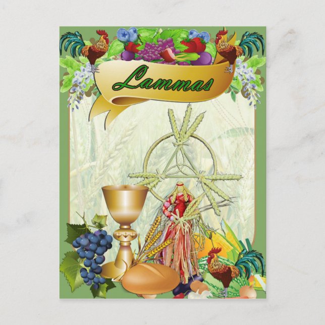 Lammas Lughnasadh  Pagan Fantasy Art Postcard (Front)