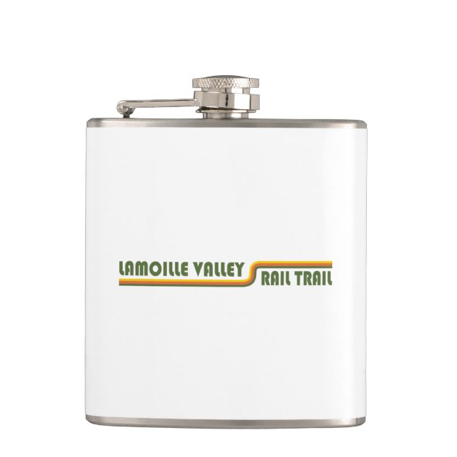 Lamoille Valley Rail Trail Vermont Hip Flask (Front)