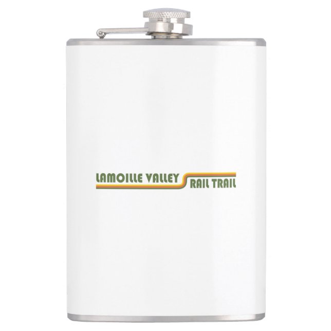 Lamoille Valley Rail Trail Vermont Hip Flask (Front)