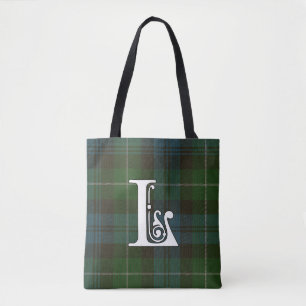 Lamont Clan Tartan Monogram Tote Bag