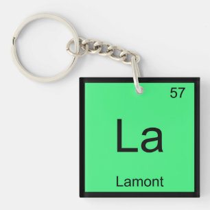 Lamont Name Chemistry Element Periodic Table Key Ring