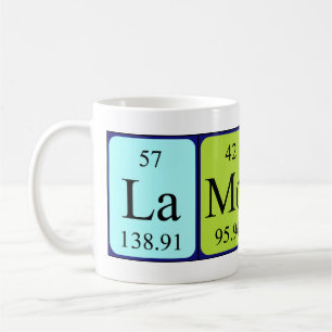 Lamont periodic table name mug