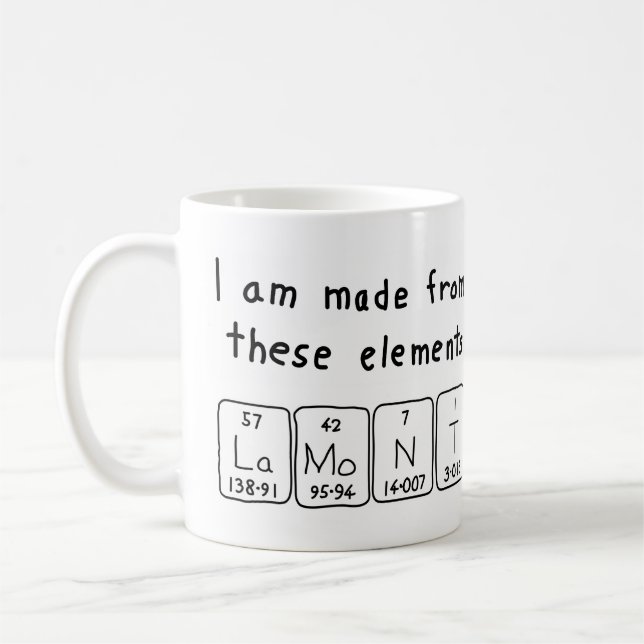 Lamont periodic table name mug (Left)