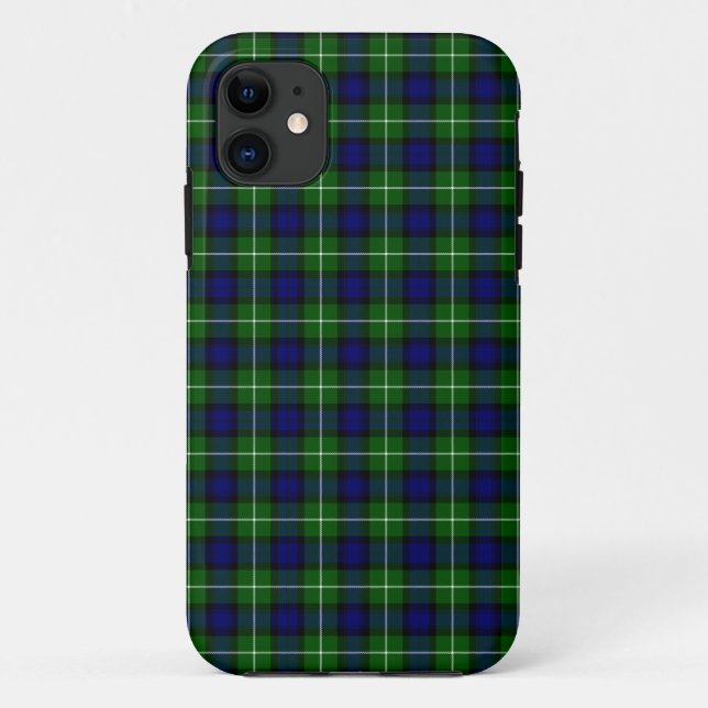 Lamont tartan blue green plaid Case-Mate iPhone case (Back)