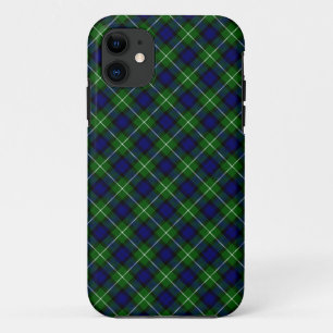 Lamont tartan blue green plaid iPhone 11 case