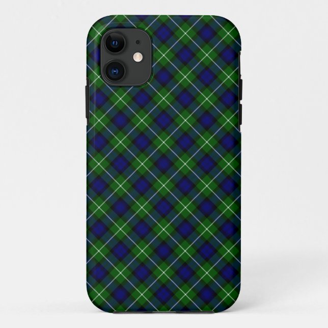 Lamont tartan blue green plaid Case-Mate iPhone case (Back)