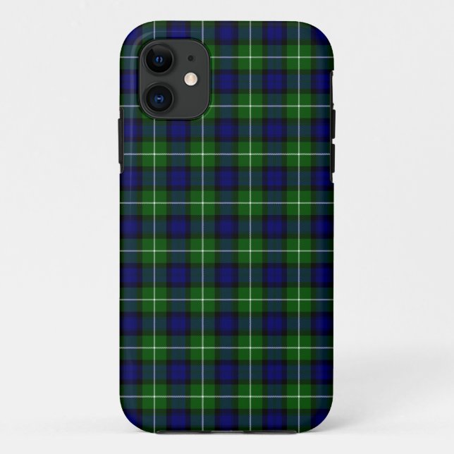 Lamont tartan blue green plaid Case-Mate iPhone case (Back)