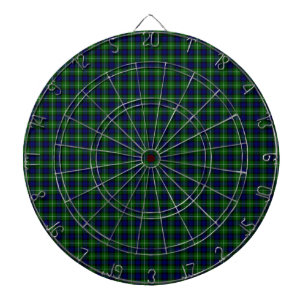 Lamont tartan blue green plaid dartboard