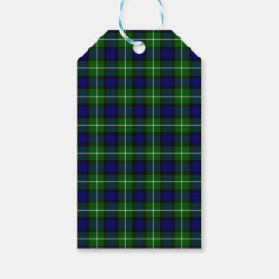 Lamont tartan blue green plaid gift tags