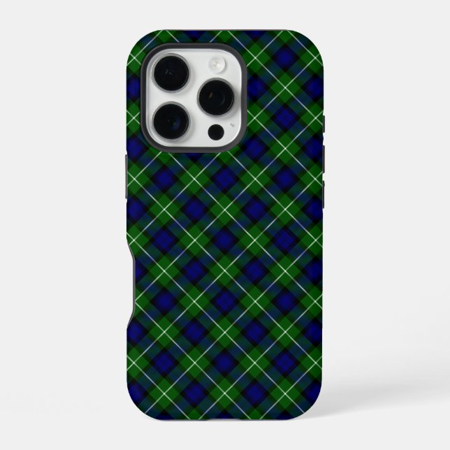 Lamont tartan blue green plaid iPhone case (Back)