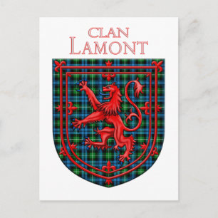 Lamont Tartan Scottish Plaid Lion Rampant Postcard
