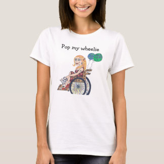 Lamour Girl in a wheel-chair goes POP T-Shirt