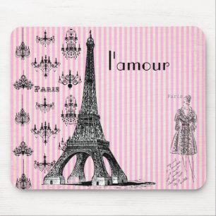 l'amour Paris Mouse Pad, love Paris mouse pad