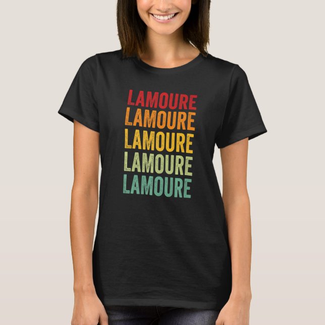 LaMoure County North Dakota Rainbow Text T-Shirt (Front)