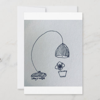 Lamp and a Sweet Little Flower Card