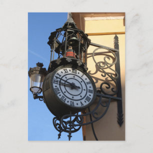 Lamp clock postcard