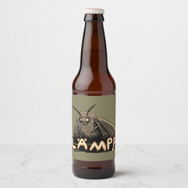 Lamp? Moth Meme Beer Bottle Label (Front)