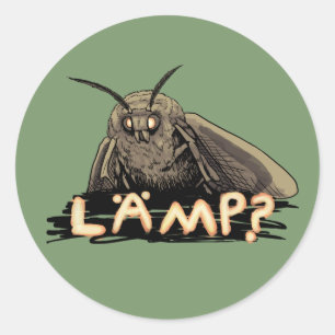 Lamp? Moth Meme Classic Round Sticker
