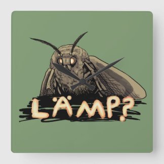 Lamp? Moth Meme Square Wall Clock