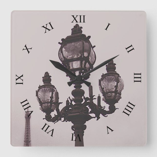 Lamp Post on Pont Alexandre III Bridge Clock (Front)
