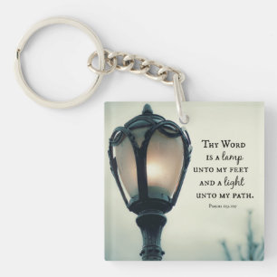 Lamp unto my Feet, Light unto my Path Bible Verse Key Ring
