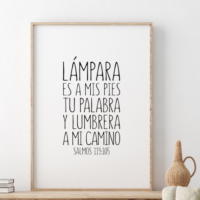 Lámpara es a mis pies tu palabra, Salmos 119:105 Poster (Creator Uploaded)