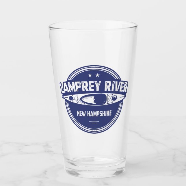 Lamprey River New Hampshire Kayaking Glass (Front)
