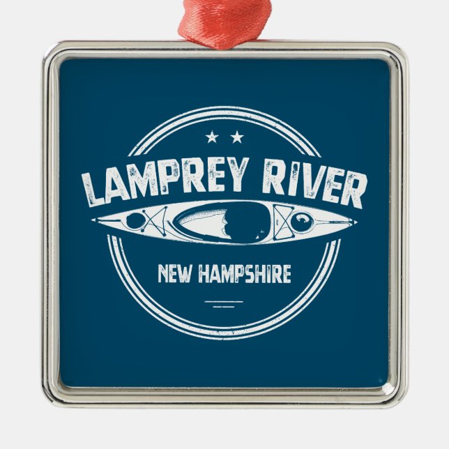 Lamprey River New Hampshire Kayaking Metal Ornament (Front)