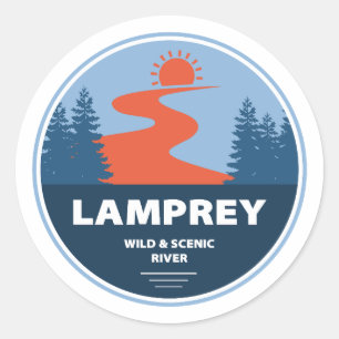 Lamprey Wild And Scenic River New Hampshire Classic Round Sticker
