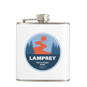 Lamprey Wild And Scenic River New Hampshire Hip Flask