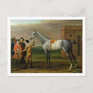 Lamprey, with his owner, Sir William Morgan, at Ne Postcard