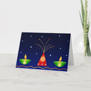 Lamps and Fireworks - Card