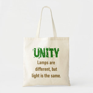 Lamps Are Different But Light Is The Same - Unity  Tote Bag