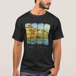 Lamu Kenya Travelling Trip Brushstroke Lamu Kenya T-Shirt