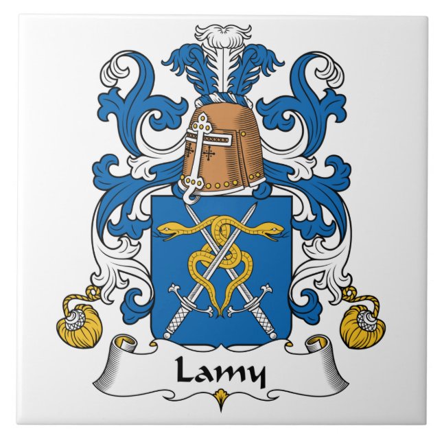Lamy Family Crest Ceramic Tile (Front)
