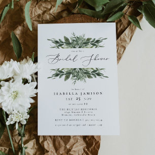 LANA Modern Boho Greenery Bridal Shower Invitation